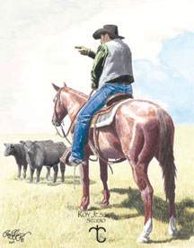 The Final Tally watercolor painting by Roy Jessup